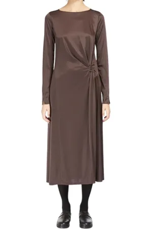 Max Mara Dames, Jurken, Bruin, Maat: S Leer