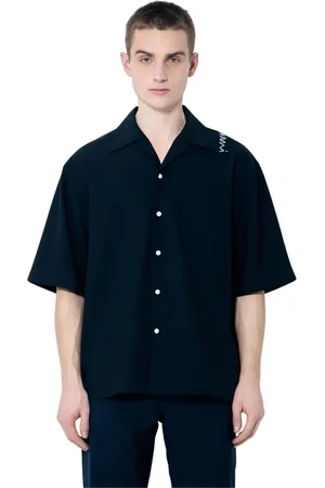 Marni Heren, Overhemden, Zwart, Maat: XL Wol