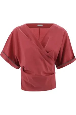 Brunello Cucinelli Dames, Blouses & Shirts, Rood, Maat: XS Katoen