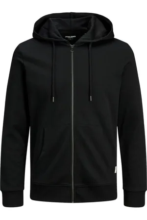 JACK & JONES Heren, Sweatshirts & Hoodies, Zwart, Maat: XS Katoen
