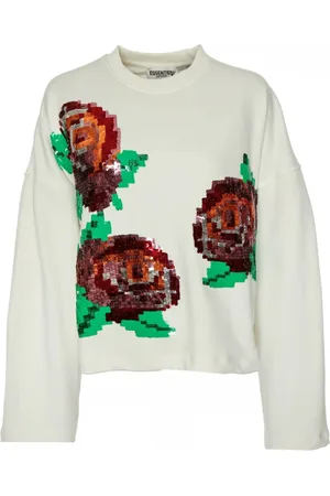 Essentiel Antwerp Dames, Sweatshirts & Hoodies, Wit, Maat: S Katoen