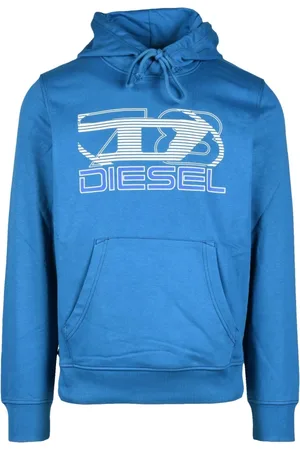 Diesel Heren, Sweatshirts & Hoodies, Blauw, Maat: L Katoen