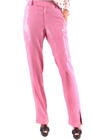 Msgm Dames, Broeken, Roze, Maat: 2XS Katoen