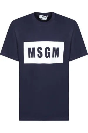 Msgm Heren, Tops, Blauw, Maat: S Katoen