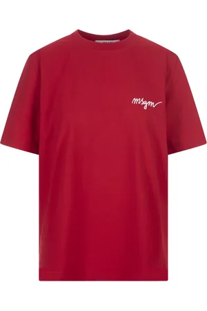 Msgm Dames, Tops, Rood, Maat: 2XS Katoen