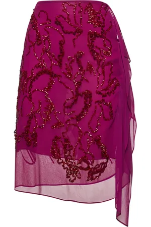 DRIES VAN NOTEN Dames, Rokken, Roze, Maat: M Zijde