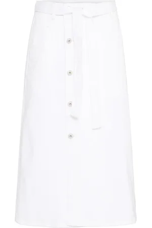 Ichi Dames, Rokken, Wit, Maat: S Denim