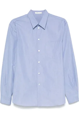 The Row Heren, Overhemden, Blauw, Maat: XL Katoen