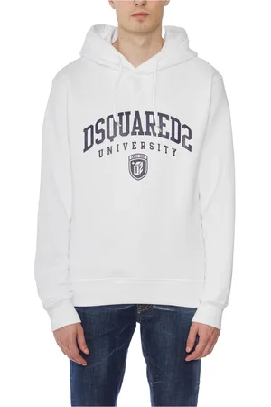 Dsquared2 Heren, Sweatshirts & Hoodies, Wit, Maat: XL Katoen