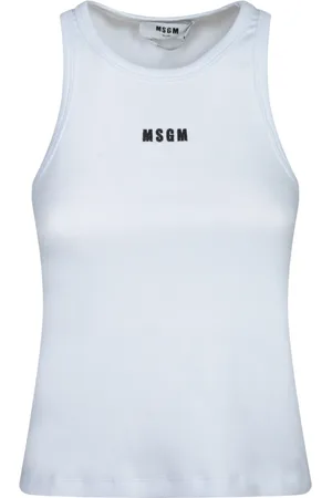 Msgm Dames, Tops, Wit, Maat: XS Katoen