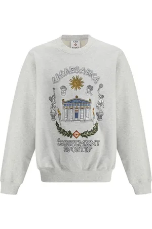 Casablanca Heren, Sweatshirts & Hoodies, Grijs, Maat: M Katoen