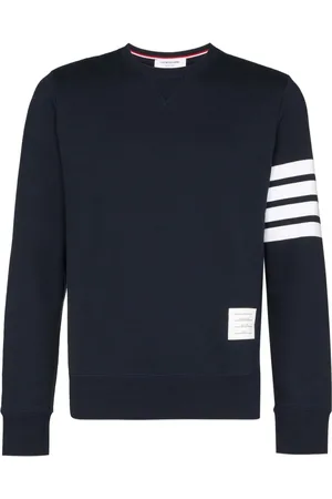 Thom Browne Heren, Sweatshirts & Hoodies, Blauw, Maat: M Katoen
