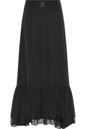 Bruuns Bazaar Dames, Rokken, Zwart, Maat: S Chiffon