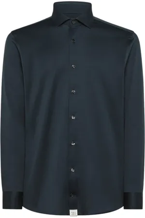 Peuterey Heren, Overhemden, Blauw, Maat: 3XL Katoen