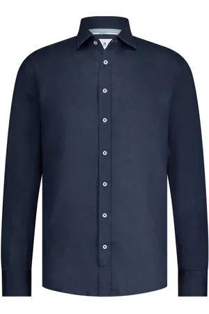 State of art Heren, Overhemden, Blauw, Maat: S Linnen