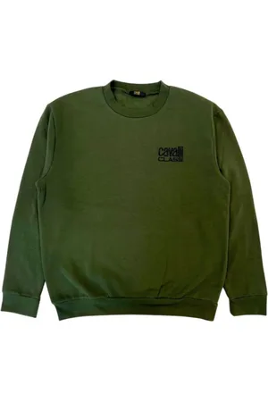 Roberto Cavalli Heren, Sweatshirts & Hoodies, Groen, Maat: M Fleece