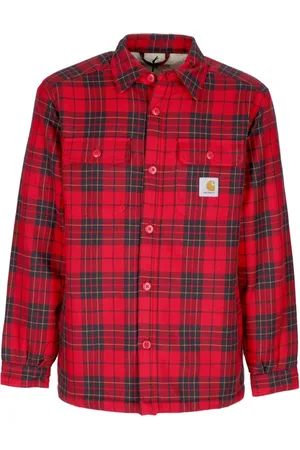 Carhartt Heren, Overhemden, Rood, Maat: XL Katoen