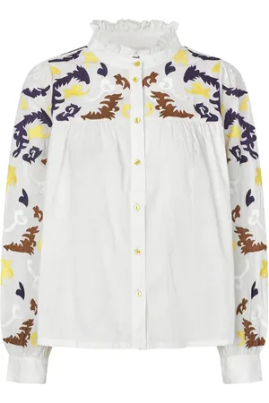 Lollys Laundry Dames, Blouses & Shirts, Wit, Maat: L Katoen