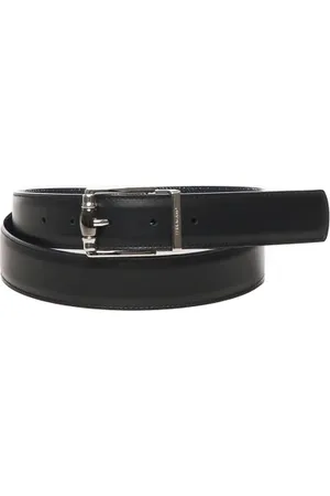 Salvatore Ferragamo Heren, Accessoires, Zwart, Maat: 105 CM Leer
