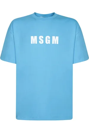 Msgm Heren, Tops, Blauw, Maat: L Katoen