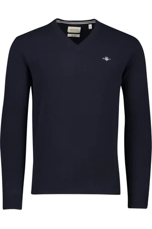 GANT Heren, Truien, Blauw, Maat: 5XL Wol
