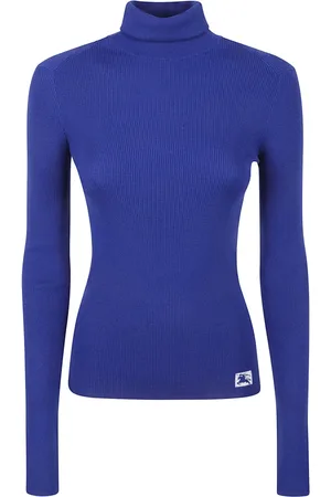 Burberry Dames, Truien, Blauw, Maat: S Wol