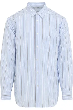 Comme des Garçons Heren, Overhemden, Blauw, Maat: M Katoen