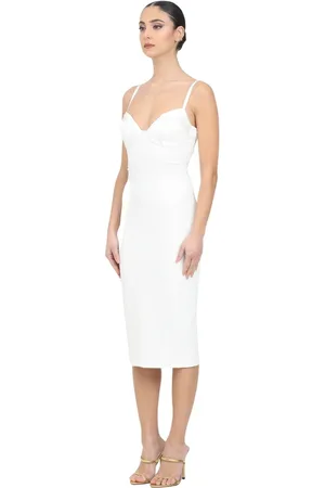 Elisabetta Franchi Dames, Jurken, Wit, Maat: M Satijn