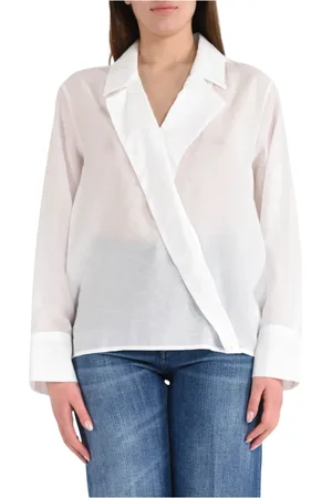 Dondup Dames, Blouses & Shirts, Wit, Maat: L Polyamide