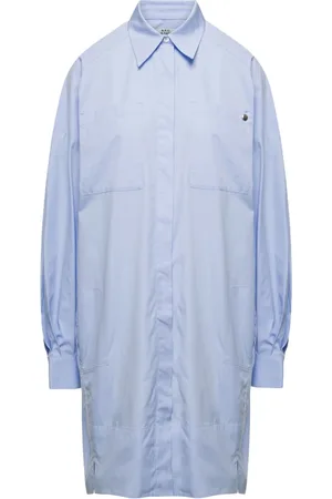 A.P.C. Dames, Jurken, Blauw, Maat: S Katoen
