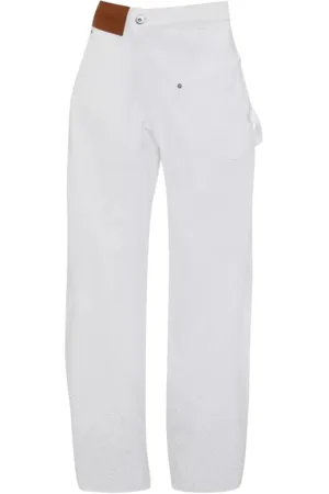 J.W.Anderson Dames, Jeans, Wit, Maat: W26 Katoen