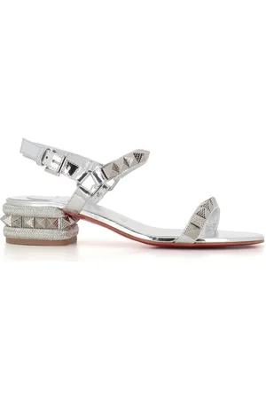 Christian Louboutin Dames, Schoenen, Grijs, Maat: 39 EU Leer