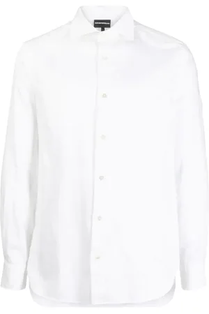 Emporio Armani Heren, Overhemden, Wit, Maat: 2XL Katoen