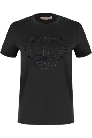 Twin-Set Dames, Tops, Zwart, Maat: XL Katoen