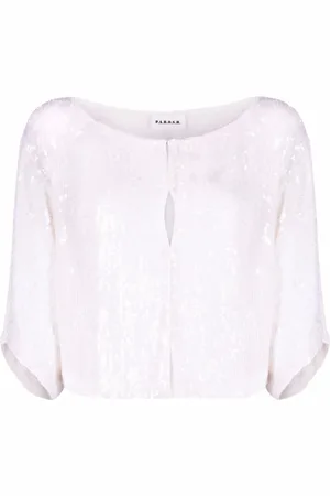 P.A.R.O.S.H. Dames, Blouses & Shirts, Wit, Maat: S