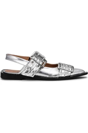 Ganni Dames, Schoenen, Grijs, Maat: 37 EU Poliester