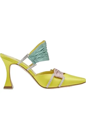 Manolo Blahnik Dames, Schoenen, Geel, Maat: 40 EU Zijde