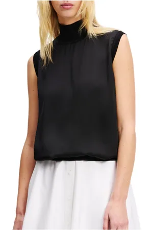 Karl Lagerfeld Dames, Tops, Zwart, Maat: XS Satijn