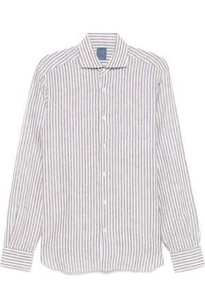 BARBA Heren, Overhemden, Bruin, Maat: 3XL