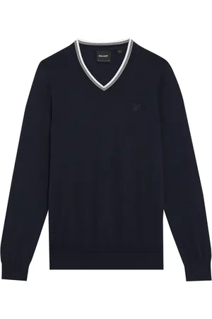 Lyle & Scott Heren, Truien, Blauw, Maat: 2XL Katoen