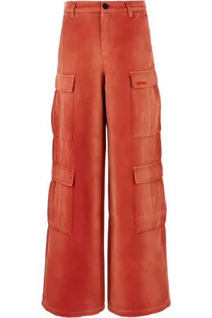 Heron Preston Dames, Broeken, Oranje, Maat: XS Katoen