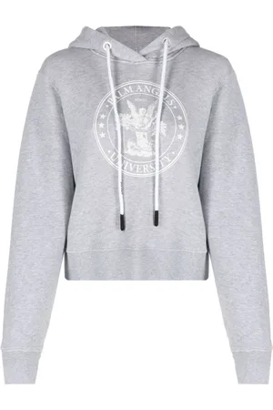 Palm Angels Dames, Sweatshirts & Hoodies, Grijs, Maat: XS Katoen