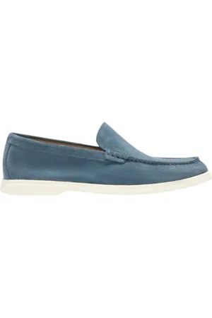 HUGO BOSS Heren, Schoenen, Blauw, Maat: 41 EU Suède