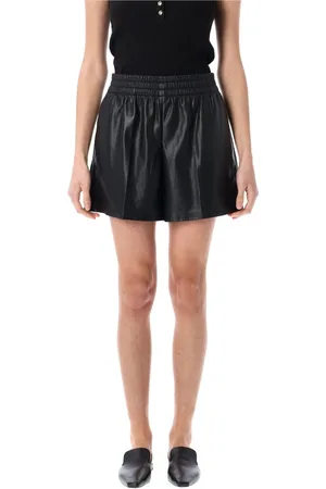 ANINE BING Dames, Korte broeken, Zwart, Maat: M Leer