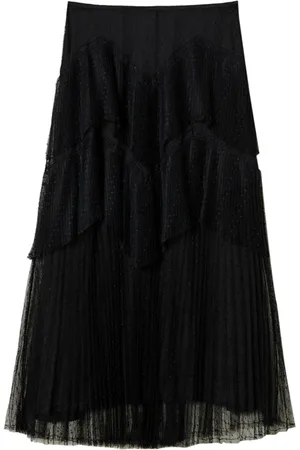 Twin-Set Dames, Rokken, Zwart, Maat: M Satijn