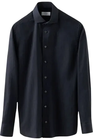 Eton Heren, Overhemden, Blauw, Maat: 3XL Flanel