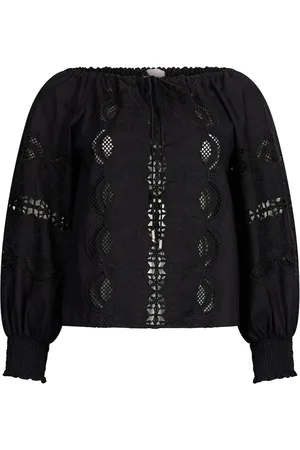 Liu Jo Dames, Blouses & Shirts, Zwart, Maat: M Katoen