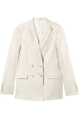 Brooks Brothers Dames, Jassen, Wit, Maat: L Linnen