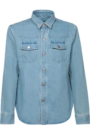 Tom Ford Heren, Overhemden, Blauw, Maat: 2XL Denim