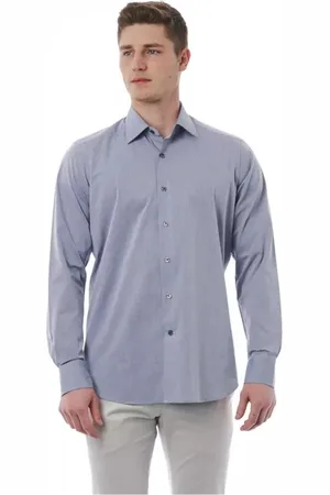 BAGUTTA Heren, Overhemden, Blauw, Maat: 6XL Katoen